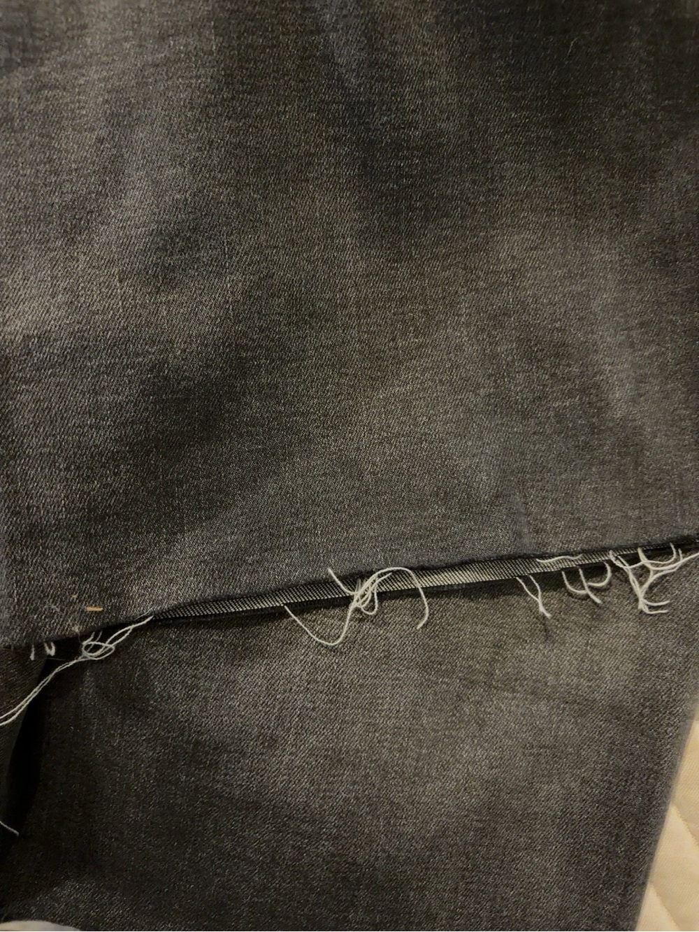 NWT Elan Black Wash Wide Leg Jeans Raw Hem High Rise Denim Medium - Picture 6 of 9